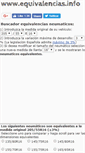 Mobile Screenshot of equivalencias.info